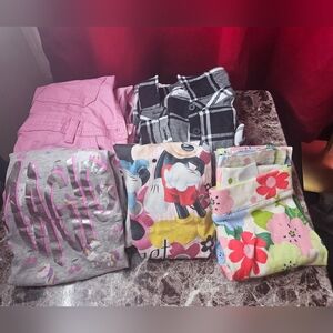 Girls Bundle 5 pieces 6-8 jumper dress tee leggings